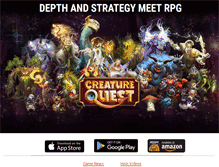 Tablet Screenshot of creaturequest.com